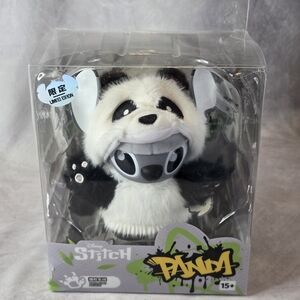 Disney Stitch Panda Plush - Black and White